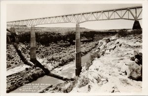 Pecos High Bridge Texas Pecos River Unused RL Warren Del Rio TX RPPC Postcard H8