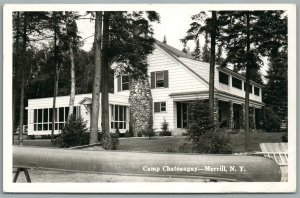 MERRILL NY CAMP CHATEAUGAY 1953 VINTAGE REAL PHOTO POSTCARD RPPC