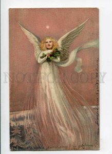 288766 CHRISTMAS Winged ANGEL Vintage TSN #778 postcard