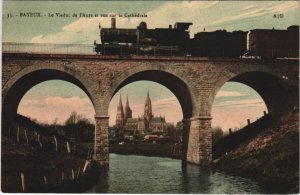 CPA BAYEUX Le Viaduc de l'Aure et Vue sur la Cathedrale (1227670)