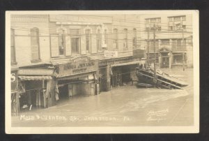 RPPC JOHNSTOWN PENNSYLVANIA PA. FLOOD DISASTER DOWNTOWN REAL PHOTO POSTCARD