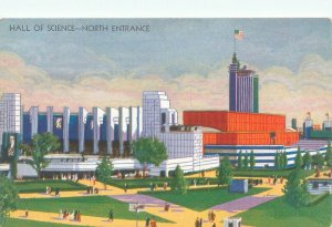 1933 Chicago Expo Hall of Science North Entrance Postcard  American Colortype