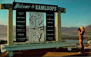 Canada Kamloops Tourist Bureau Welcome Sign