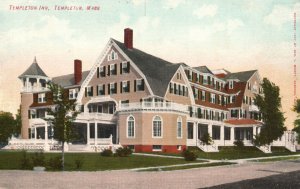 Vintage Postcard Templeton Inn Room Pool Accommodation Templeton Massachusetts