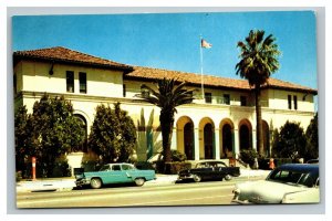 Vintage 1950's Postcard Antique Cars Post Office San Bernardino California
