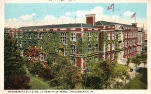 Vintage Postcard 1923 Engineering Building University of Penna Philadelphia PA