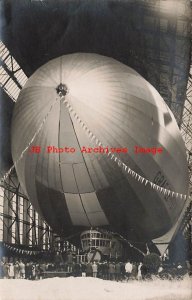 Germany, RPPC, Graf Zeppelin in Hangar, Airship 