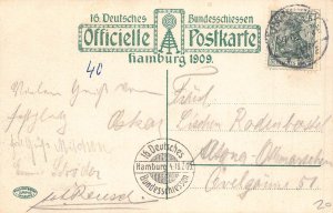 Germany Deutsches Bundesschiessen 1909 , Hamburg official postcard