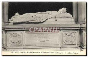 Old Postcard Dreux Chapelle St Louis Tomb of the Dowager Duchess & # 39Orlean...
