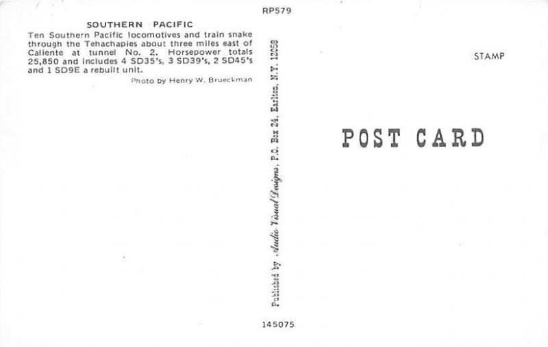 Southern Pacific Railroad, Train Postcard