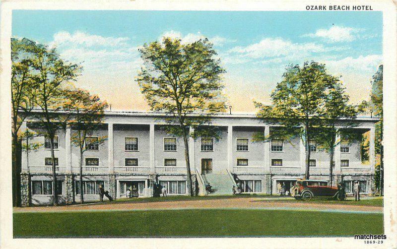 Bradford Teich 1940s Ozark Missouri Beach Hotel postcard 10279