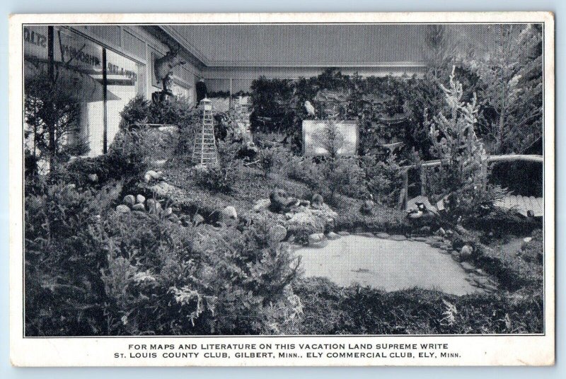 c1940 Ely Minnesota Postcard Maps Literature Vacationland St. Louis County Club