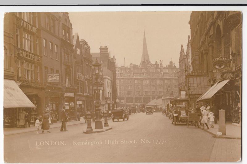 London; Kensington High Street RP PPC, By C&AG Lewis, Unposted, c 1910 