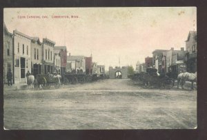 LAMBERTON MINNESOTA DOWNTOWN CORN CARNIVAL DAY 1908 VINTAGE POSTCARD