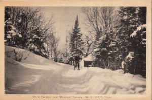 Postcard On a Ski Trail Montreal Canada