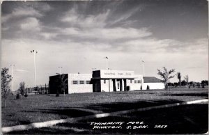 RPPC Memorial Park Swimming Pool Yankton SD Vintage Postcard X47