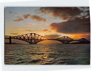 Postcard Sunset Over The Forth Bridge, Scotland