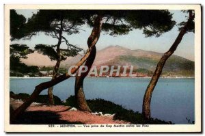 Old Postcard Menton View Jack Du Cap Martin Between Pines