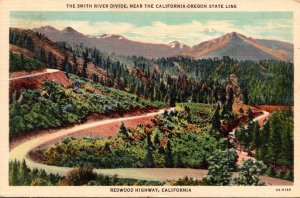 California Redwood Highway The Smith River Divide1937 Curteich