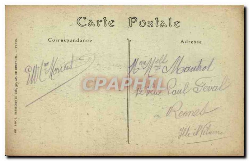 Old Postcard Funicular Paris Montmartre and Sacre Coeur