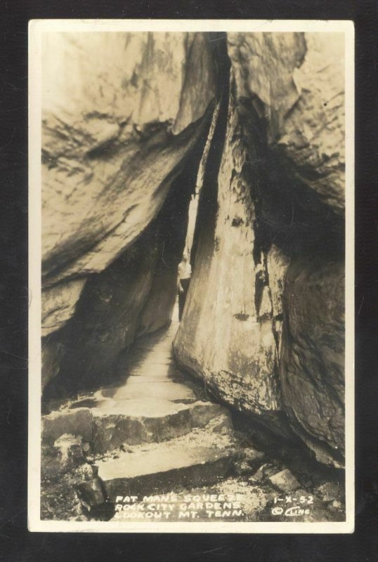RPPC LOOKOUT MOUNTAIN TENNESSEE ROCK CITY GARDENS CAVE INTERIOR POSTCARD