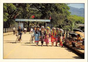 BT12088 The bridge of maesai seen is the northern thai burma bord       Thailand