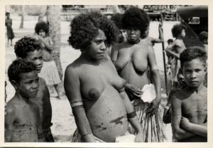 Papua New Guinea, Real Photo Native Papuas, Native Girls Boys (1930s) RP (25)