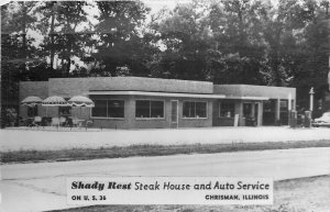 Postcard 1951 Illinois Chrisman New Shady Rest Motel occupation Hoult IL24-2003