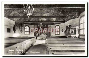 Postcard Old Skanson in Stockholm Interior Seglora kyrka Vastergotland