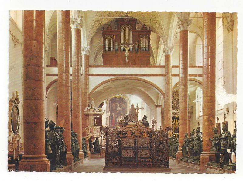 Austria Innsbruck Church Hofkirche Interior Maximilian Cenotaph Vtg Postcard 4X6