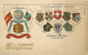 Advertising Crest Shields C-1910 Globe Bodega Postcard 3029