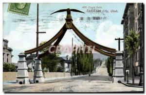 Postcard Old Eagle Gate Salt Lake City Utah Eagle