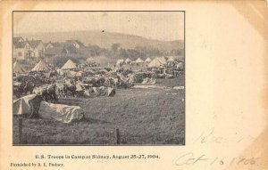 U.S TROOPS CAMP SYDNEY NEW YORK MILITARY POSTCARD 1904