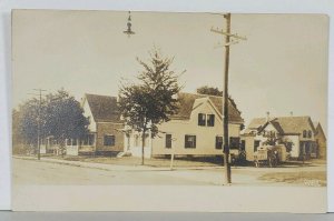 RPPC Houses Delivery Wagon Udb pre 1907 Photograph W.H.C. Postcard K11