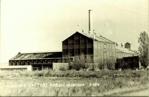 RPPC Sugar Beet Factory Hardin Montana Real Photo Postcard