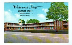 Wedgwood Arms Motor Inn Bangor Maine 1968 postcard