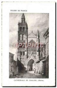 Old Postcard From Chalons' Cathedral