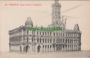 Spain Postcard - Valencia Casa Correos y Telegrafos   RS36156