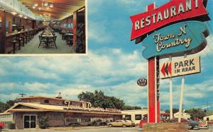 Sioux Falls South Dakota SD 1960s Postcard Town 'N Country Restaurant