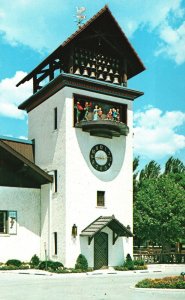 Vintage Postcard Frankenmuth Bavarian Inn Glockenspiel Tower Bell Carillon MI