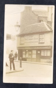 RPPC LONDON ENGLAND UK THE OLD CURIOSITY SHOP STORE VINTAGE REAL PHOTO POSTCARD