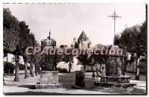 Modern Postcard Place du Chatel Provins with The Cross of Changes (Gothic fif...