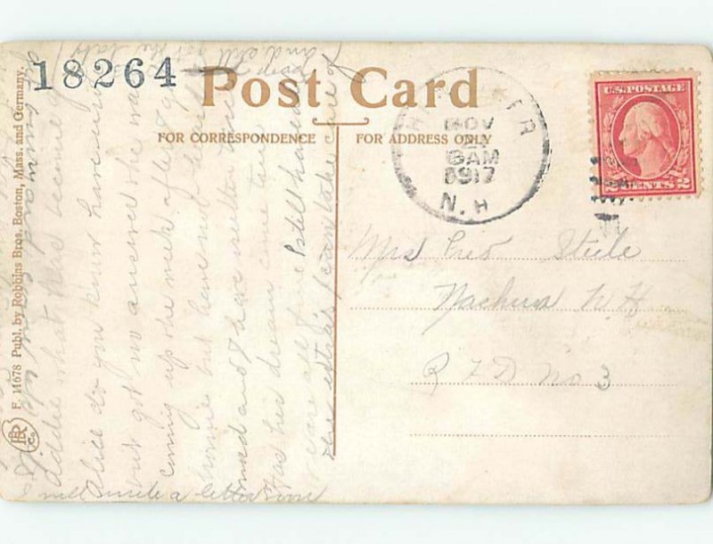 Divided-back RUSTIC BRIDGE Concord New Hampshire NH AD7656