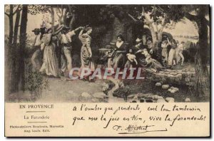 Old Postcard En Provence La Farandole