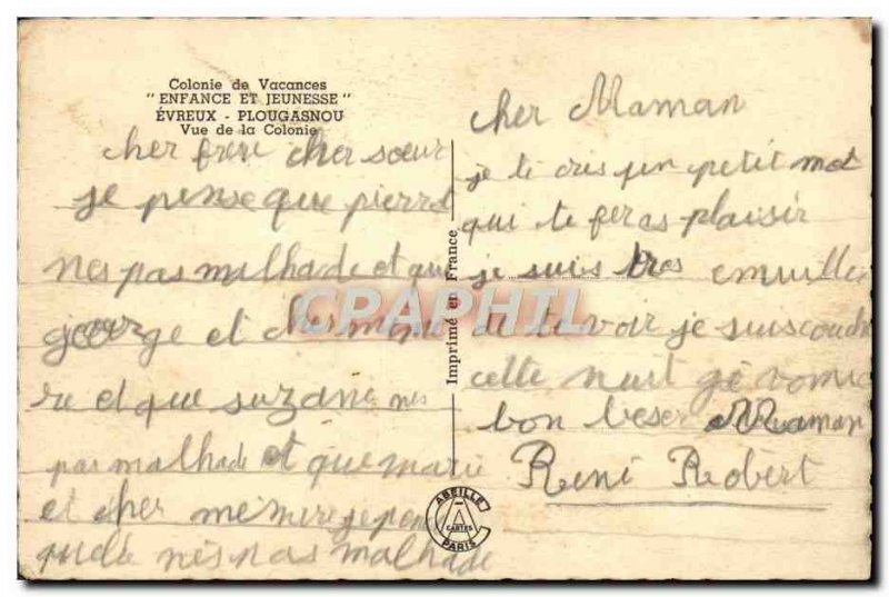 Old Postcard Scout Jamboree Scout Summer Camp Evreux Plougasnou View of the c...