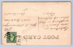 J87/ East Palestine Ohio RPPC Postcard c1910 High School Building 861