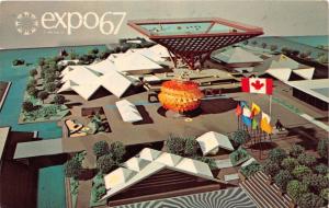 MONTREAL CANADA EXPO67~SCALE MODEL~CANADIAN PAVILION~KATIMAVIK POSTCARD 1967