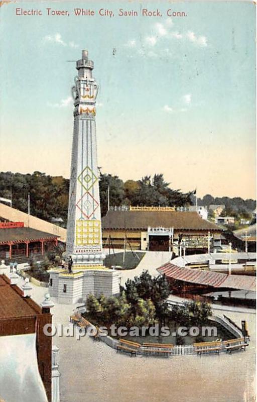 Electric Tower, White City Savin Rock, Connecticut, CT, USA 1910 