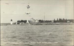 Port Clyde ME Lighthouse 1950s Real Photo Posdcard