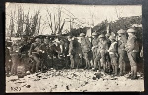 Mint Australia Postcard RPPC WWI Australian Gunners At The Cook House